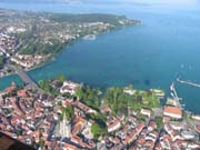 Konstanz und der Bodensee aus dem Heissluftballon