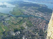 Konstanz und der Bodensee aus dem Heissluftballon